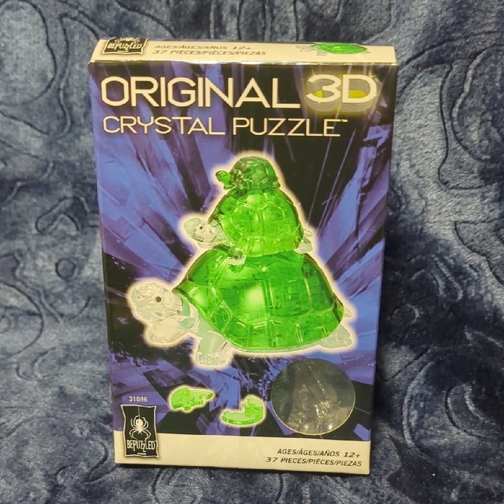 BePuzzled Original 3D Crystal Puzzle - Green Turtle